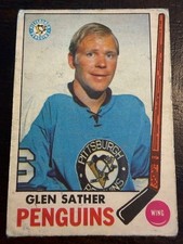 1969-70 Glen Sather O-Pee-Chee hockey card #116 - Pittsburgh Penguins