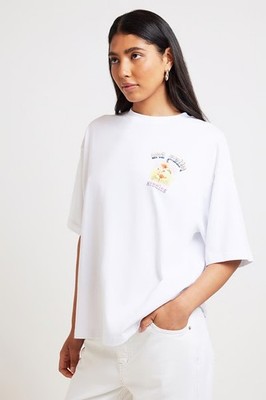 ENA PELLY Goldie Tee Oversized Graphic T-Shirt Size 4 Streetwear Casual Style