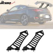 Universal Black Rear Trunk Spoiler Wing Legs Bracket Stand Mount Side Plate 2pc