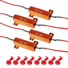 4 PCS Load Resistor,LED Turn Signal Resistor Flasher Adaptor with Wire and Cl...