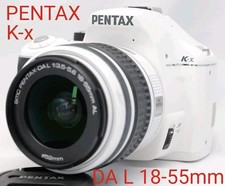 PENTAX K-X Digital SLR Camera Kit White 12.3MP Compact Lightweight Design