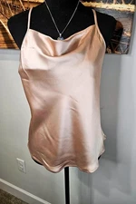 Nwt  Anthropologie Pleione Sexy Back Satin Cami Top - Blush 815