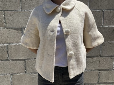 Vintage Coat, Forever, Cream, Size M