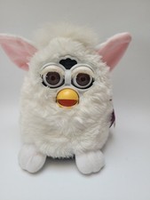 Furby 1998 "Snowball" Brown Eyes,Paper Label,Fully Working Tiger Electronics