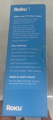 New in Box Roku 1 Streaming Media Player Model 2710R HDMI & RCA