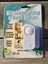 Wireless Home Security Alarm & Door Chime 20975 Battery Peel & Stick Install NIP
