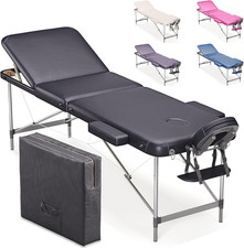 ® Lettino per Massaggi 3 Zone Alluminio 195X70 Cm Portatile Pieghevole Angoli Ar