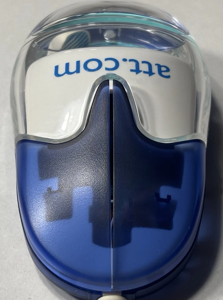 Vintage AT&T Aqua Computer Mouse AM-940-P PS/2 Blue White Promotional Retro - Image 4 of 4