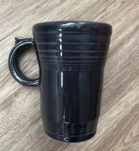 Fiesta Ware Ceramic Bistro Latte Mug Slate Gray Tapered Shape 5.25" Tall Handle