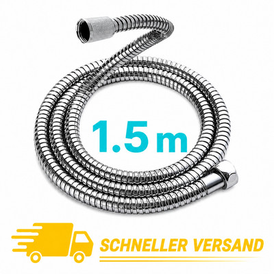 Brauseschlauch Duschschlauch Standard Anschluss Edelstahl Kunststoff G1/2 1,5m