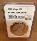 2020-S $1 Proof American Silver Eagle NGC PF69 Ultra Cameo