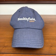 Vintage 90s Smithfield Grain Hat Mens One Size Blue Adjustable Dad Cap USA Made