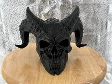 Evil Horned Skull Halloween Decoration Demon Scary 6” 3D Print