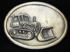 OC05163 NOS VINTAGE 1970s  BULLDOZER TRACK LOADER  BRASSTONE BELT BUCKLE