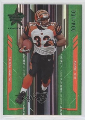 2005 Leaf Rookies & Stars Longevity Emerald 4/150 Rudi Johnson #22 0a1