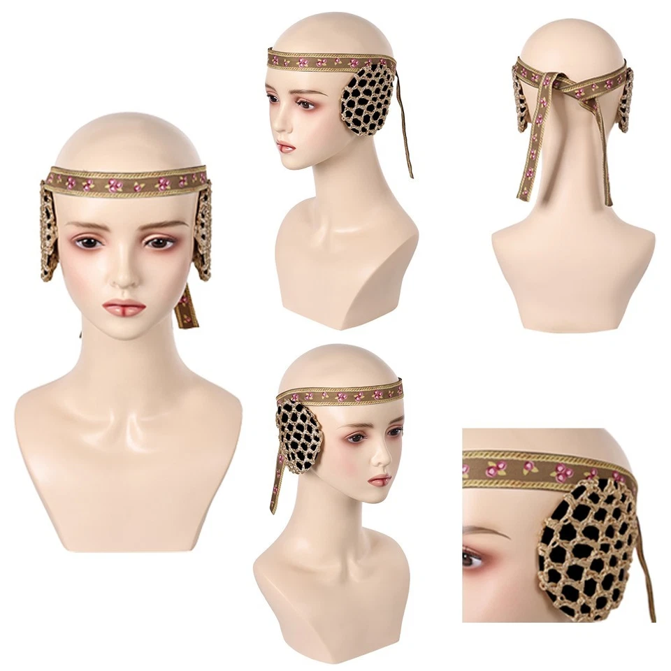 Padmé Amidala Juegos con disfraces Dorado Vestido Elegante Falda Disfraz Halloween + Diadema + Orejeras Foto 4 de 4