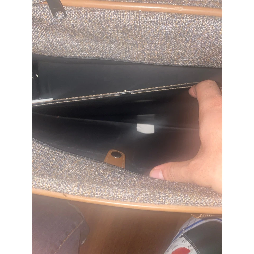 Bolso de Mano Lancaster Vintage Tweed y Cuero Foto 3 de 4