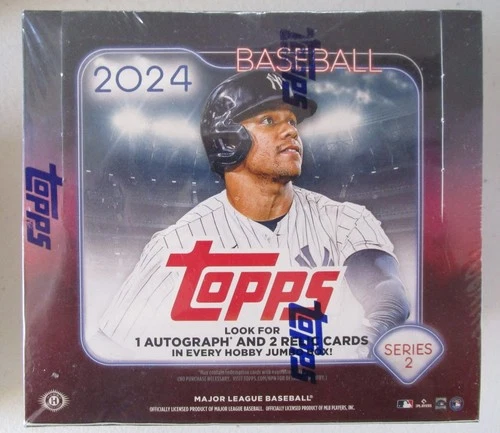 2024 TOPPS SERIES 2 BASEBALL JUMBO HOBBY BOX - FACTORY SEALED - 1 AUTO 2 RELIC