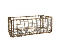 Ib Laursen Metall Wandkorb Gold Retro Rechteckig 22 Cm L 10,5 Cm B 8,5 Cm H