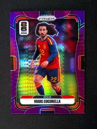 2026 Panini Prizm World Cup Marc Cucurella #74 Purple Hyper Prizm /299