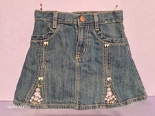 Gymboree Size 4 Denim Skirt Embroidery  Buttons