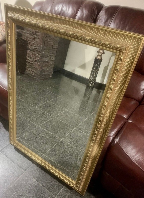 Stanley Monarch 24x36 Gold Wood Framed Beveled Traditional Wall Mirror
