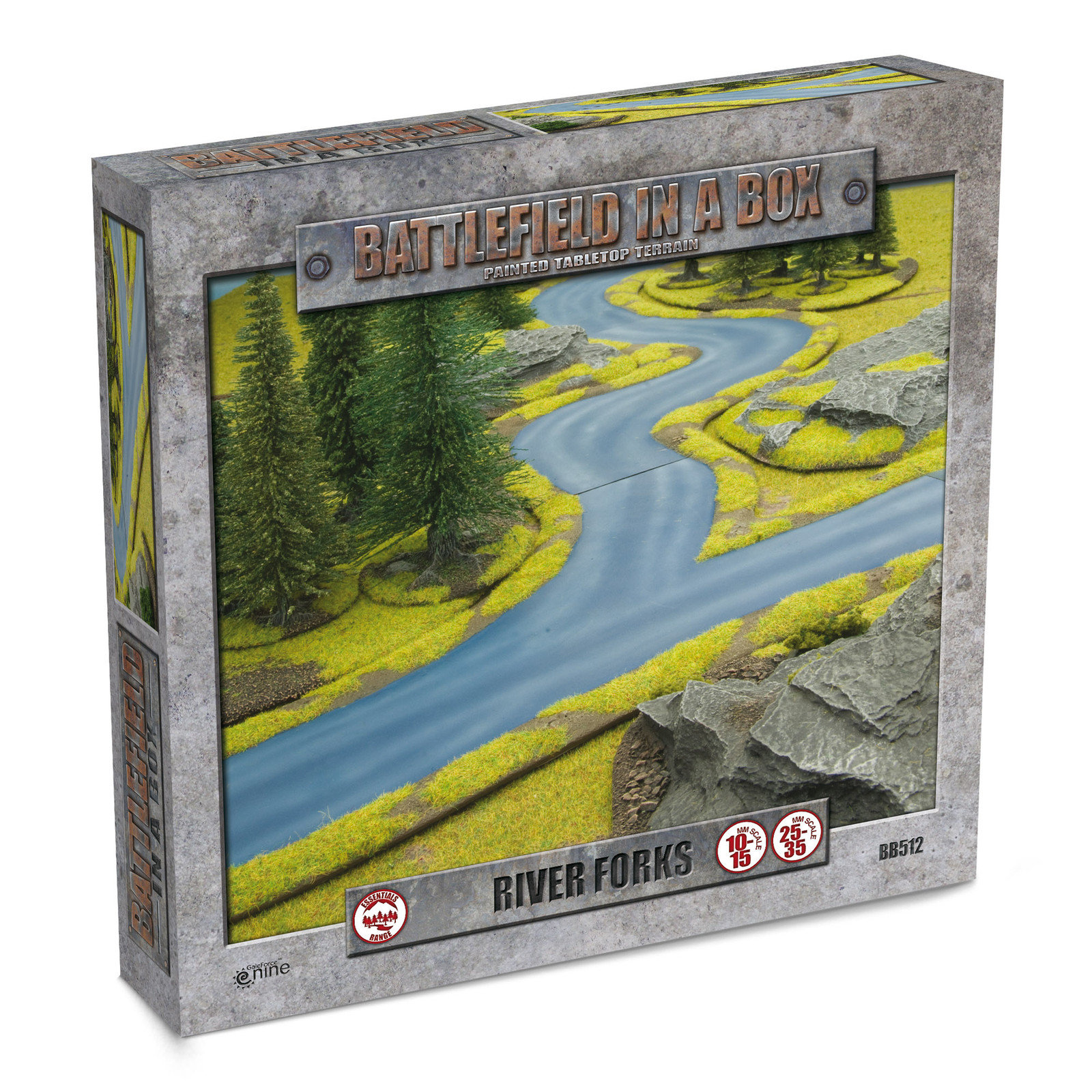 Battlefront Miniatures: Battlefield in a Box - River Expansion Fork Terrain