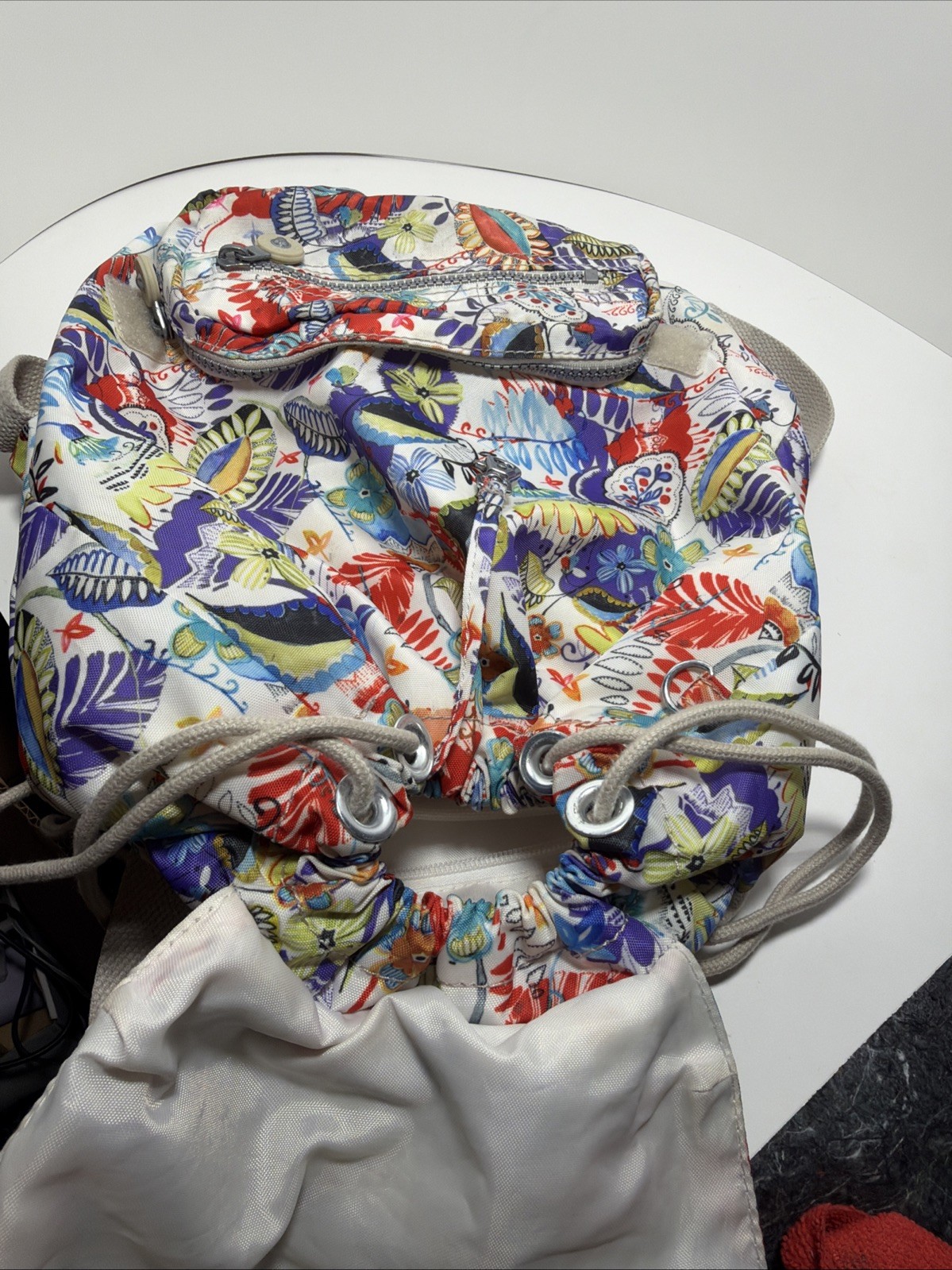 Kipling Drawstring Backpack - Colorful Splatter - image 6