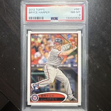 Topps 2012 Bryce Harper Washington Nationals #661 Rookie Base Set Baseball Card. rookie card picture