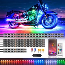 Kits De Luces LED Para Motocicleta 8 Uds Control Por Aplicaci n Multicolor Nuevo