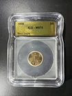1999 $5 American Gold Eagle 1/10 Ounce oz Gold MS70 ICG