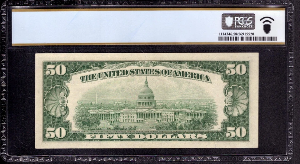 1950 D $50 FEDERAL RESERVE NOTE SAN FRANCISCO FR.2111-L PCGS CHOICE AU 58 PPQ - Image 2 of 2