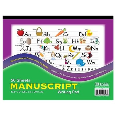 BAZIC PRODUCTS Handwriting Pad 10 5 X 8 Clear inches 50 Sheets Functional