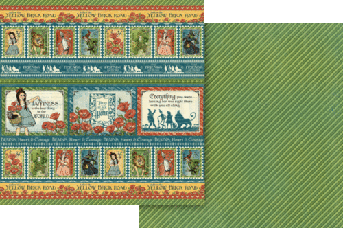 GRAPHIC 45 "WONDER OF OZ" 12X12 PAPER SET-12 SHEETS   SCRAPJACK'S PLACE - Picture 6 of 13