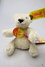 Miniature Steiff Mini Teddy Bear 0203/11 Beige Mohair 3" Excellent Original Tags