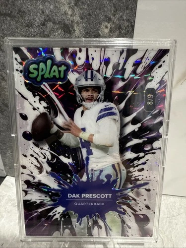 🔥🏈2025 Wild Card Dak Prescott PURPLE Splat #SBPUR01-DP 8/9 SWEET CARD HERE
