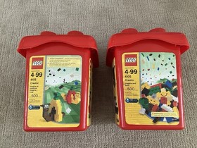 LARGE LOT OF LEGO 4105 CREATOR PIECES BRICKS PAILS NICE!