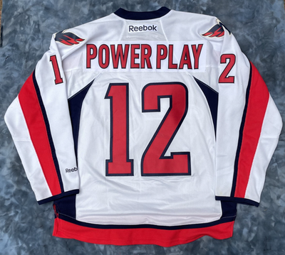 #ad Reebok Washington Capitals NHL Jersey White Men’s L POWERPLAY 12 $50.00