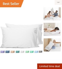 King Pillowcases Set of 2, 100 Cotton King Pillow Cases 2, 20 40 inches Brig...