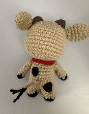 Handmade Crochet Cow Stuffed Animal Red Collar Bell 5-6in 2026