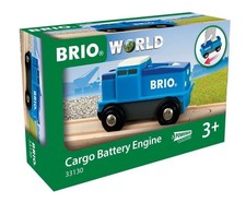 BRIO WORLD Cargo Battery Engine Wooden Toy 33130