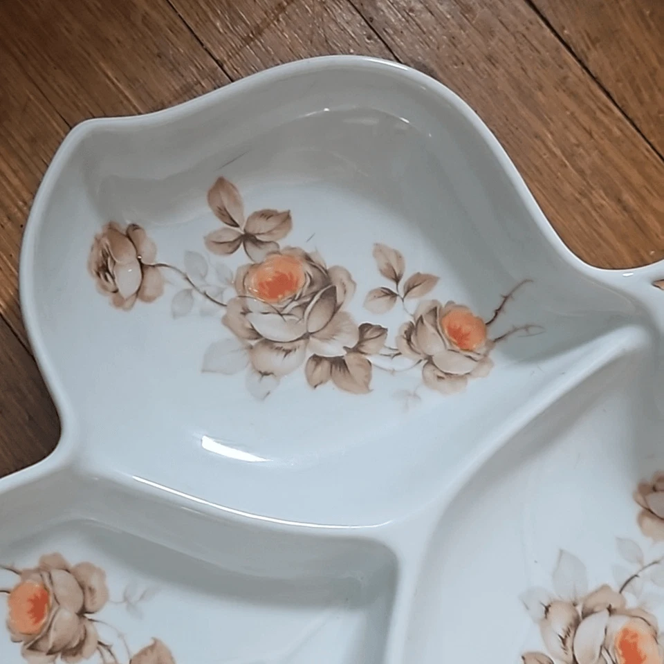 Vintage MCM Mitterteich Bavaria Geman Divided Compote Tray Trinket - Image 4 of 4