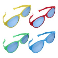 4Pcs Jumbo Party Glasses Assorted Color PP Ps Photo Booth Props