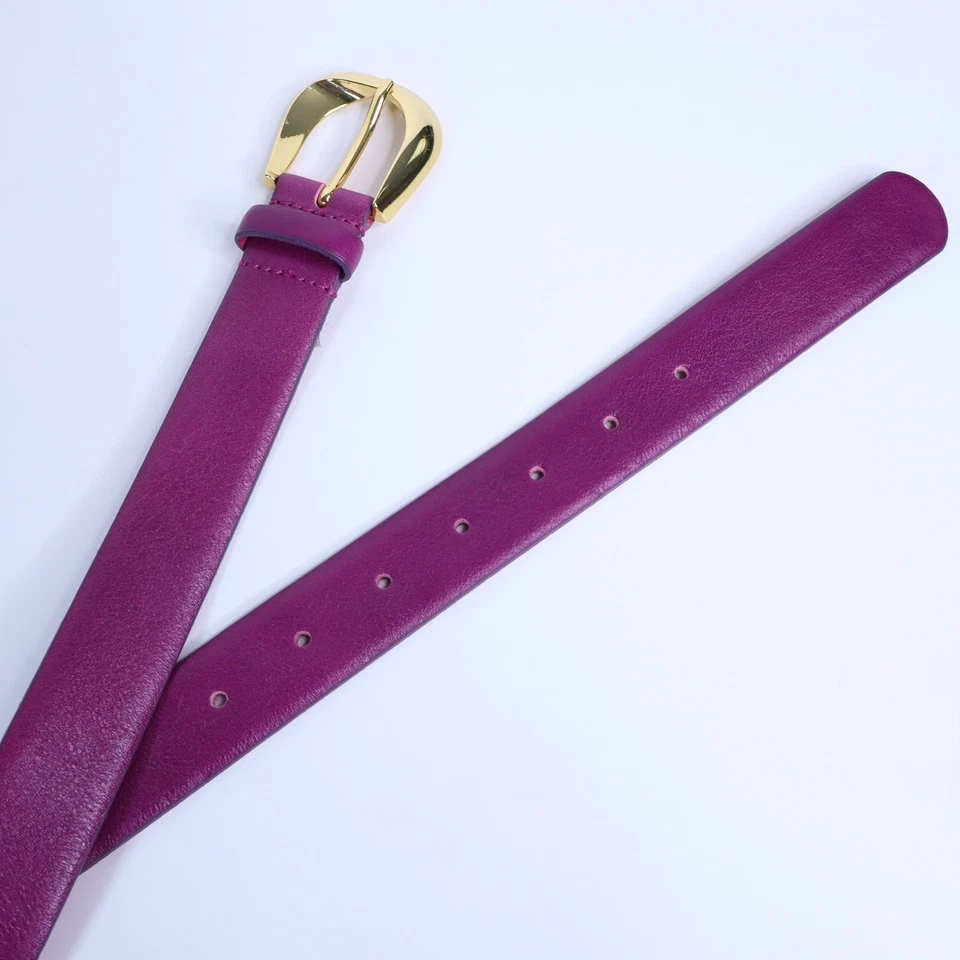 Cinturón de cuero clásico ZARA fucsia ajustable en forma de U hebilla para mujer 85 cm Foto 3 de 4