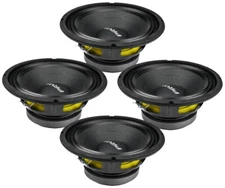 4x PRV Audio 8MB450 v2 8" Pro Midbass 450Watts Woofer 8-Ohms Car Audio Speaker