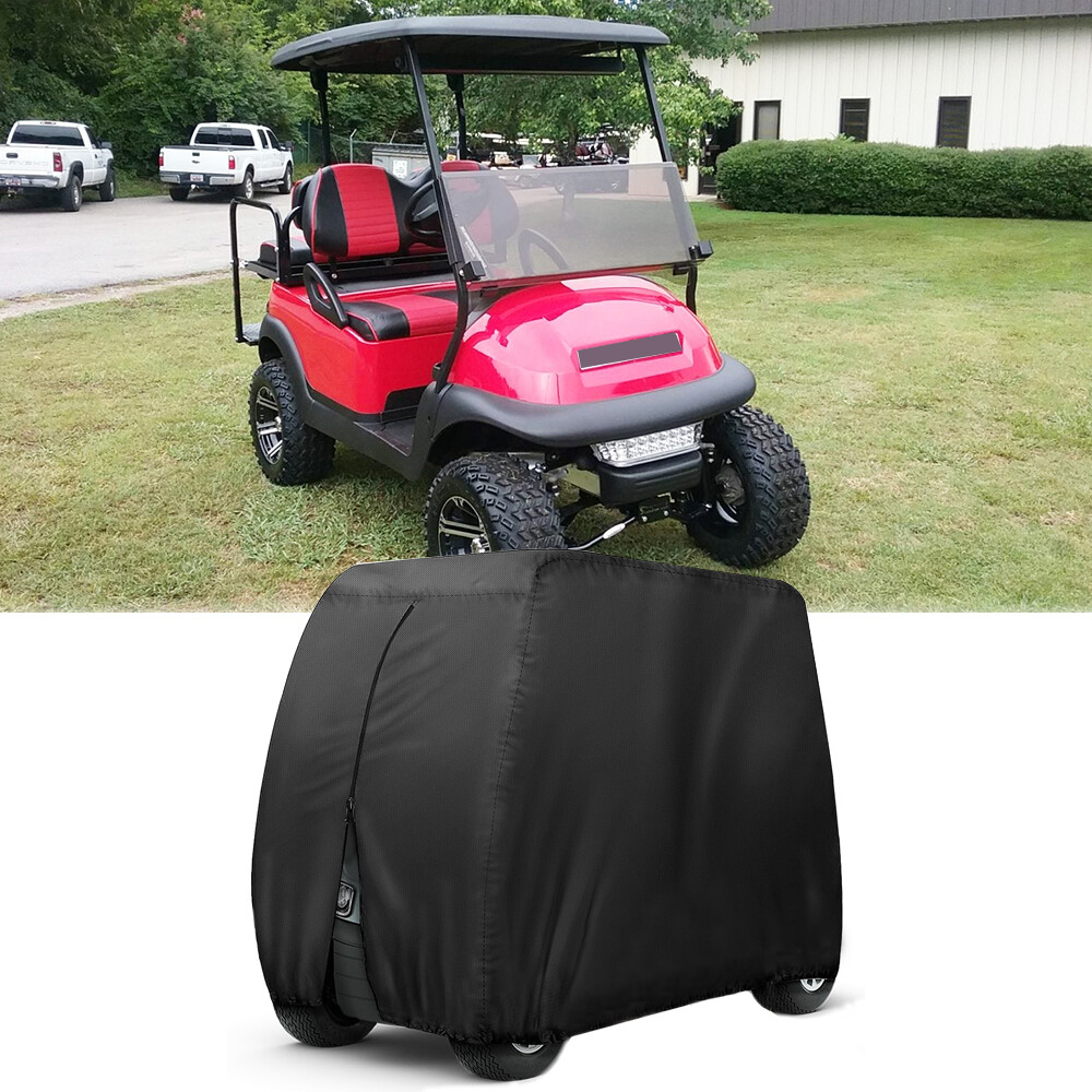 Black For Yamaha G22 2003-2007 2 Seat Passenger Golf Cart Cover W/Zipper Custom