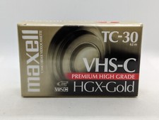 Maxell VHS-C TC-30 HGX-Gold Premium High Grade Video Tape New Sealed