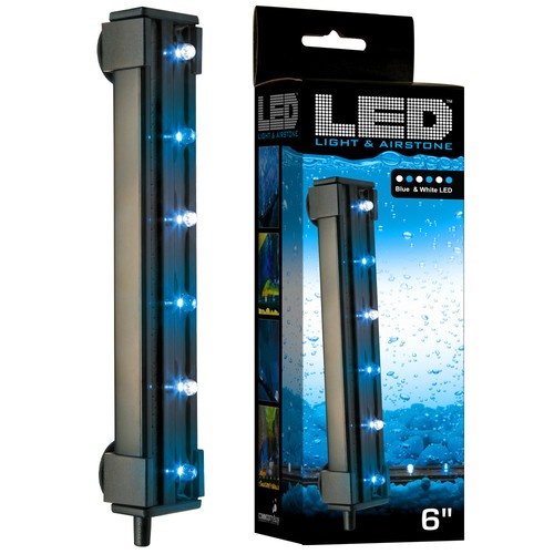 ViaAqua Blue & White LED Submersible Air Bubble Light Underwater Aquarium Fish - Picture 3 of 8