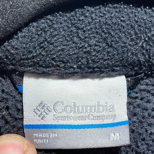 Columbia Fleece Jacket Size M Black Full Zip Soft Warm Lightweight Outdoor Layer - Picture 4 of 8