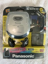 VINTAGE PANASONIC SL-S231C Portable CD Car Player Headset Cassette NEW OPEN